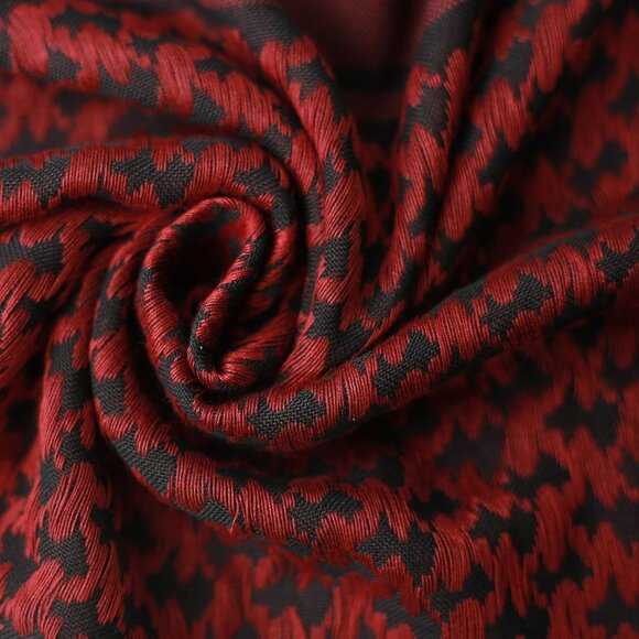 ⚡Men Black Red 100% Cotton Military Shemagh Tactical Keffiyeh Scarf Wrap - Picture 5 of 9